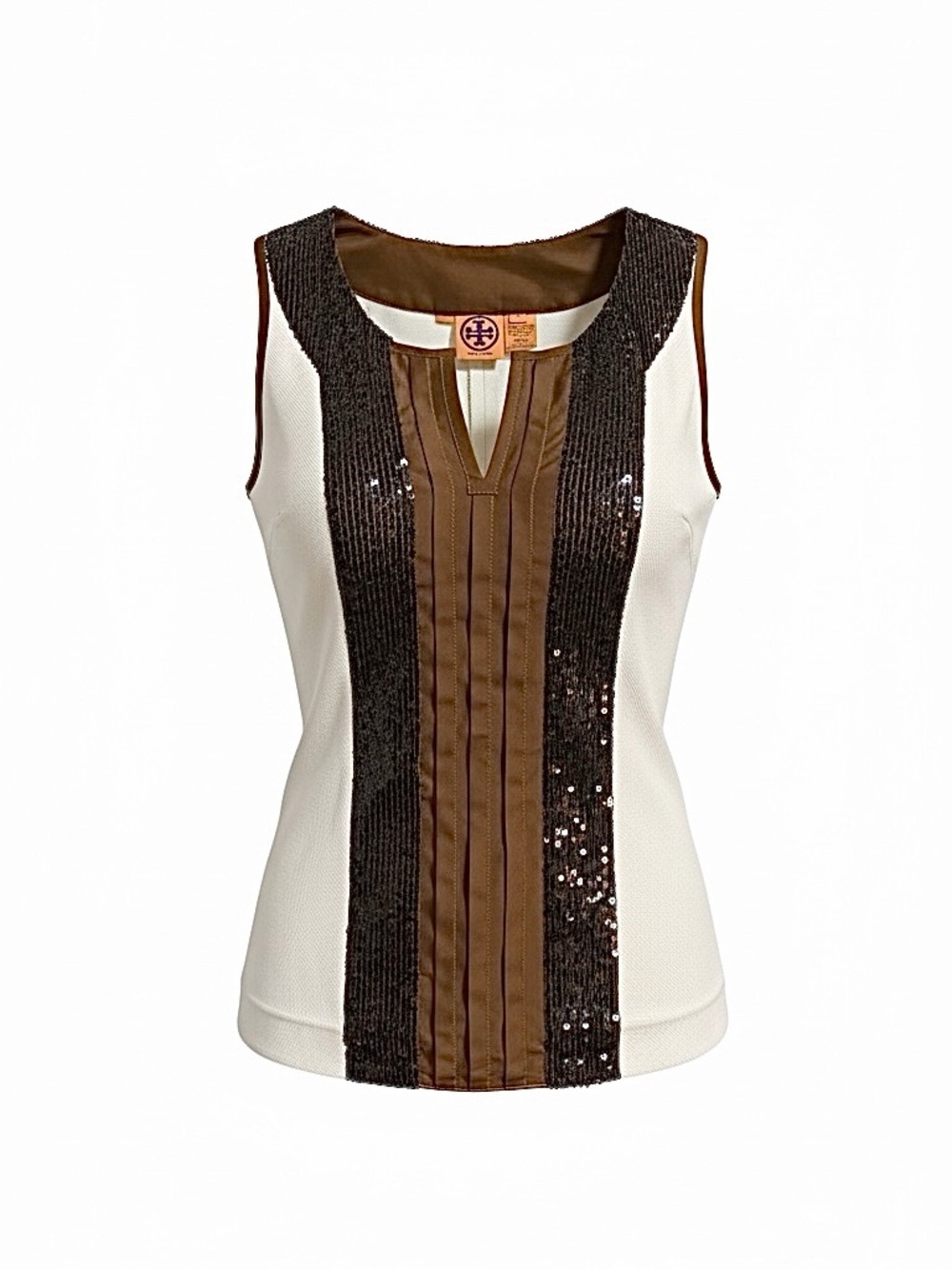 Tory Burch Silk Sequins Sleeveless Luxe Tunic Style Top 2